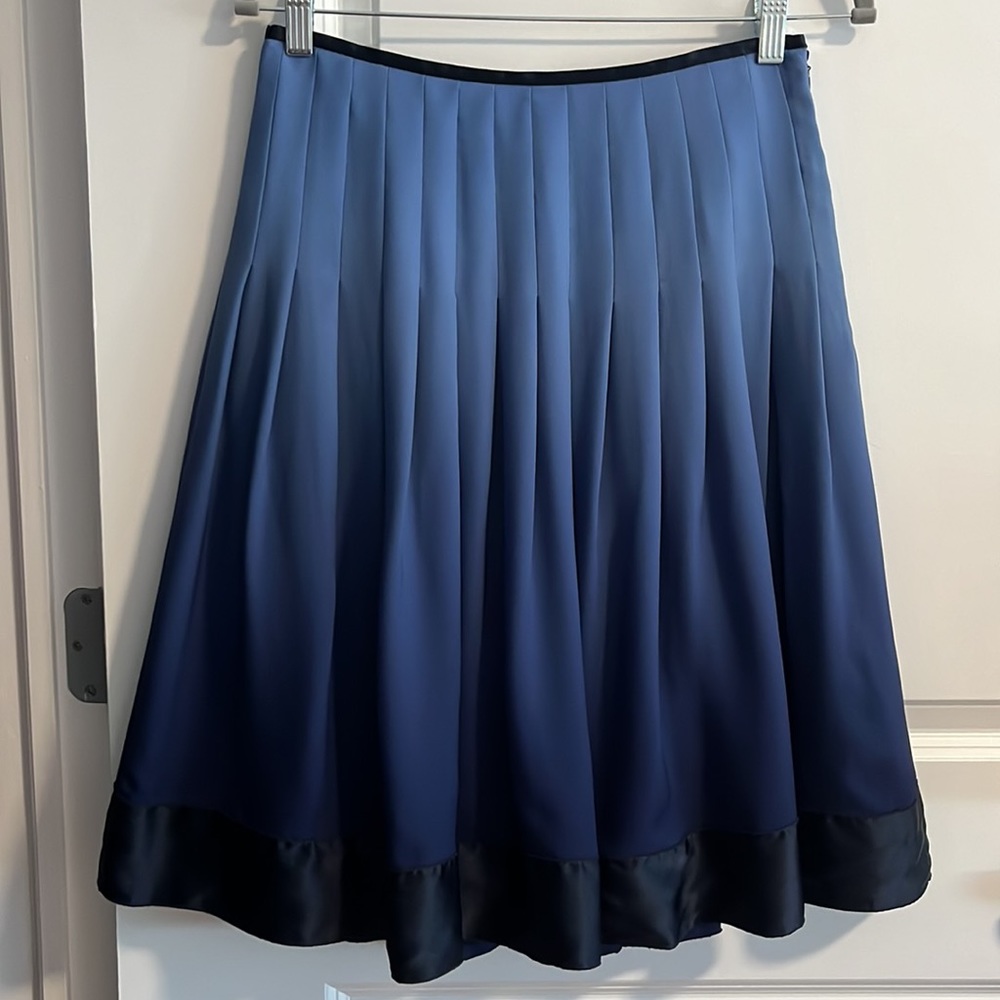 Talbots Silk Blue Ombre Skirt